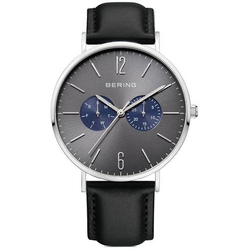 Bering Unisex Uhr Armbanduhr Ultra Slim - 14240-803 Leder schwarz