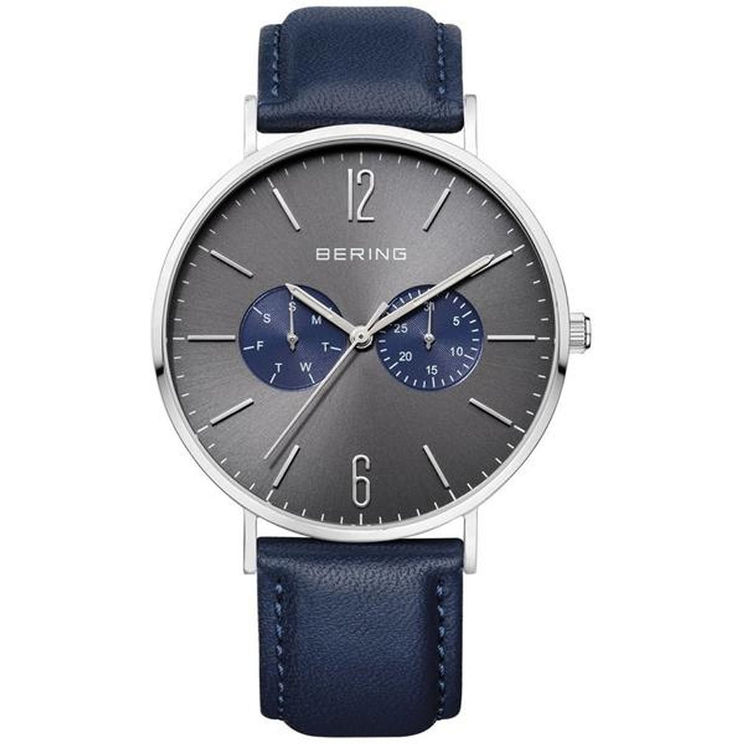 Bering Unisex Uhr Armbanduhr Ultra Slim - 14240-803 Leder