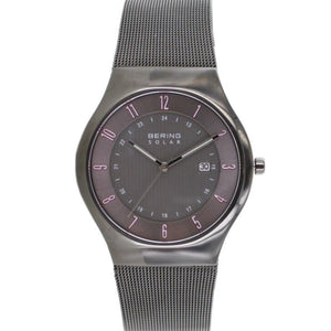Bering Herren Uhr Armbanduhr Slim Solar Watch - 14640-077-1 Meshband