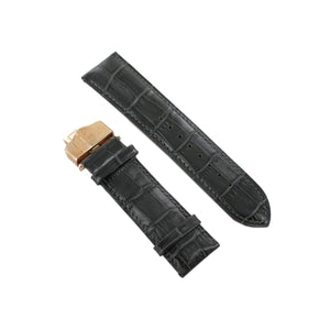 Ingersoll Ersatzband für Uhren Leder grau Kroko Faltschl. Rosé 24 mm