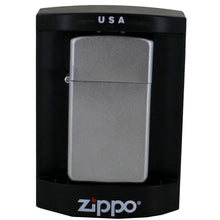 Laden Sie das Bild in den Galerie-Viewer, Zippo Feuerzeug Modell 1605 Slim Satin Chrome