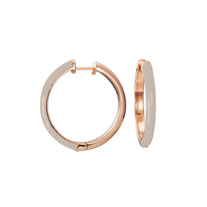 Esprit Damen Ohrringe Creole Edelstahl Rosé Fancy beige ESCO11656I000