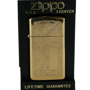 Zippo Feuerzeug Modell 1652B Slim Brass Venetian