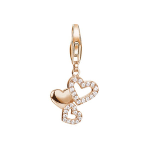 Esprit Anhänger Charms Silber Rosé Zirkonia Herz Pile ESCH91337C000