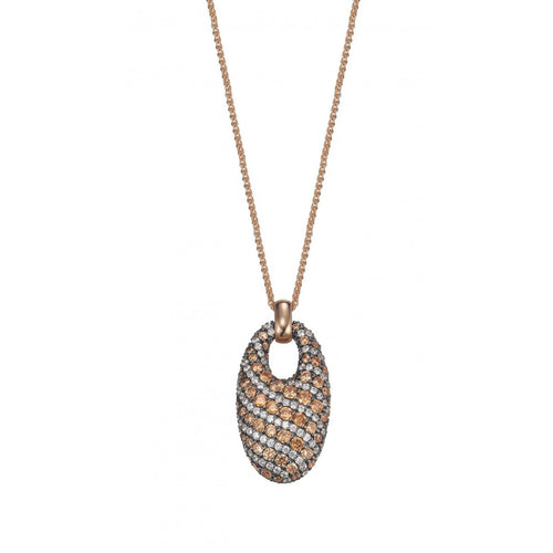 Joop Damen Kette Halskette Silber Rosé Zirkonia EXTREME PAVÈE JPNL90750C420