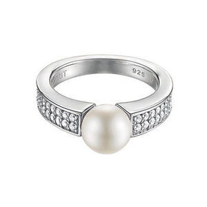 Esprit Damen Ring Silber Zirkonia Precious Glam Sunset weiß ESRG91587A1