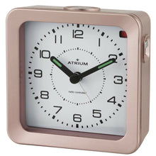 Laden Sie das Bild in den Galerie-Viewer, ATRIUM Wecker Analog Quarz Funkwecker A660-17 Licht Snooze rosé