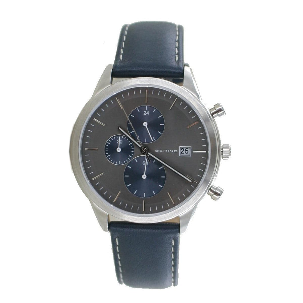 Bering Herren Uhr Armbanduhr Chronograph - 16042-607 Leder