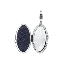Laden Sie das Bild in den Galerie-Viewer, Esprit Anhänger Charms Silber Denim Medaillon ESCH91121A000