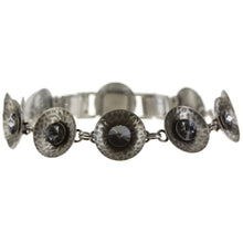 Laden Sie das Bild in den Galerie-Viewer, Konplott Armband Armkette Rivoli Concave black antique silber small