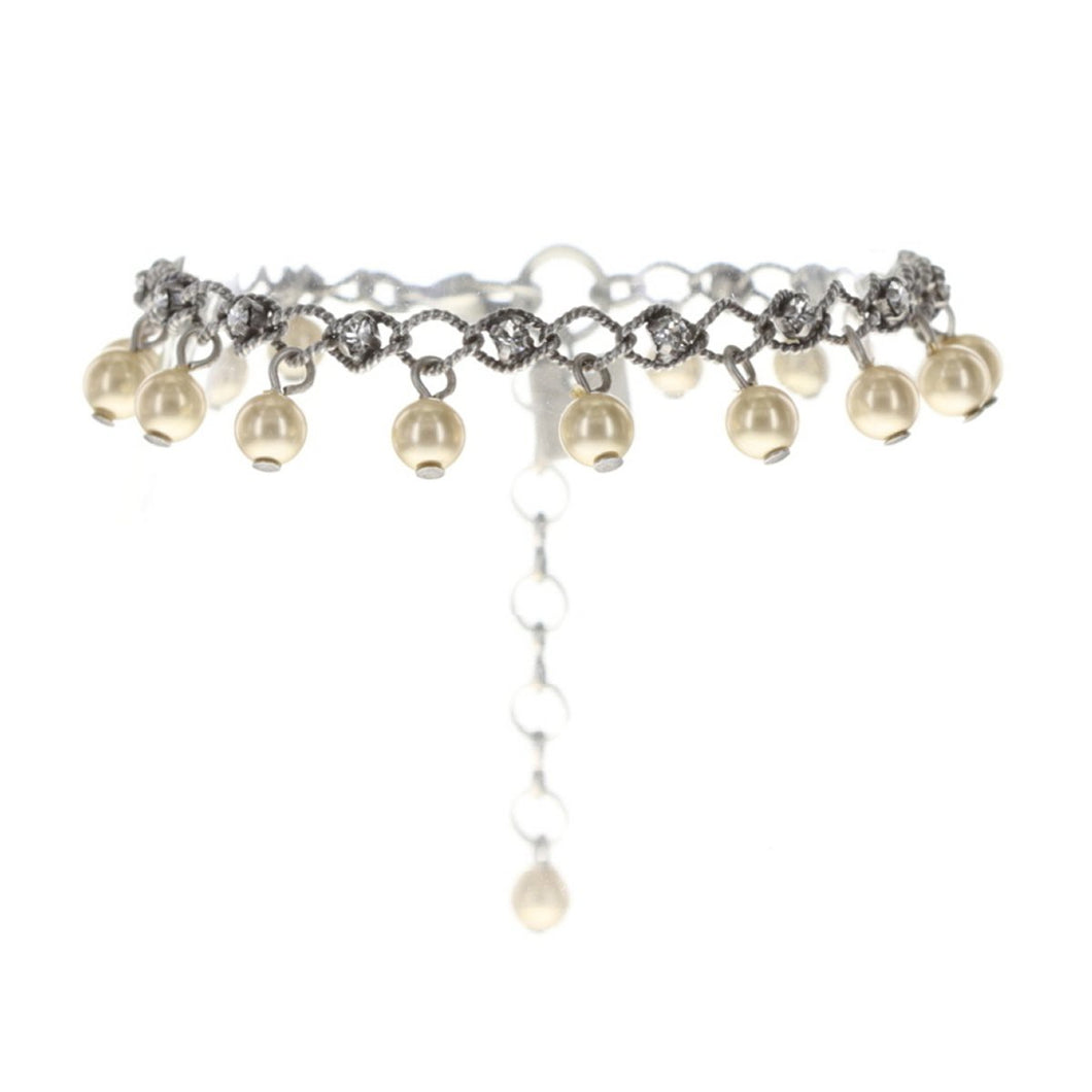 Konplott Armband Armkette Dutchess white crystal silber