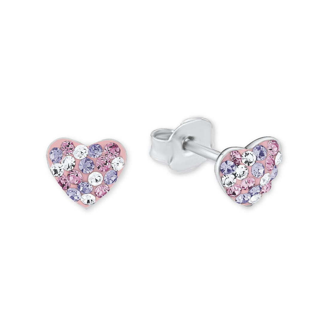 Prinzessin Lillifee Kinder Ohrringe Silber Herz Kristalle 2013168