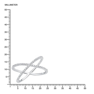 s.Oliver Jewel Damen Ring Silber Zirkonia X-Ring 20151-1