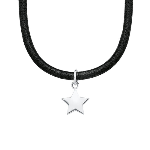 s.Oliver Jewel Damen Kette Edelstahl Leder Stern 2018565