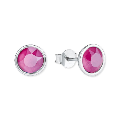 s.Oliver Jewel Damen Ohrringe Silber Kristall pink 2020880