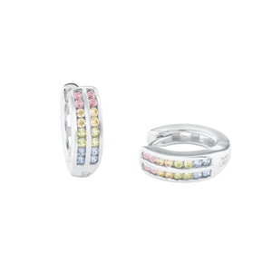 Prinzessin Lillifee Kinder Ohrringe Creolen Silber Zirkonia Bunt 2024374