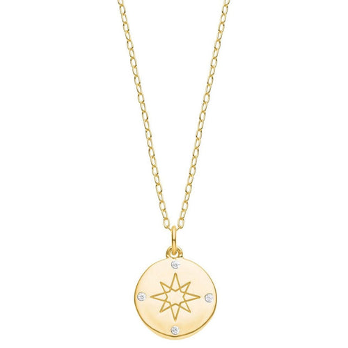 s.Oliver Jewel Damen Kette Silber SO PURE Kompass gold 2025611