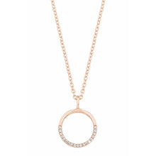 Laden Sie das Bild in den Galerie-Viewer, s.Oliver Jewel Damen Kette Halskette Silber Zirkonia roségold Kreis 2026070