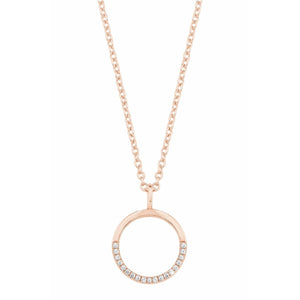s.Oliver Jewel Damen Kette Halskette Silber Zirkonia roségold Kreis 2026070