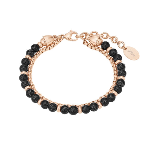 s.Oliver Jewel Damen Armband Armkette Edelstahl Türkissteine 2026186