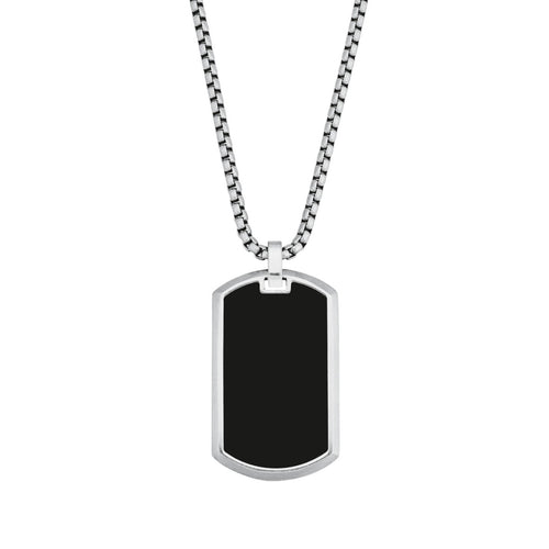 s.Oliver Jewel Herren Kette Edelstahl Anhänger Achat 2028415