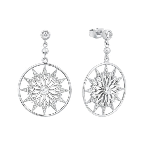 s.Oliver Jewel Damen Ohrringe Ohrstecker Silber Zirkonia Schneeflocke 2028516