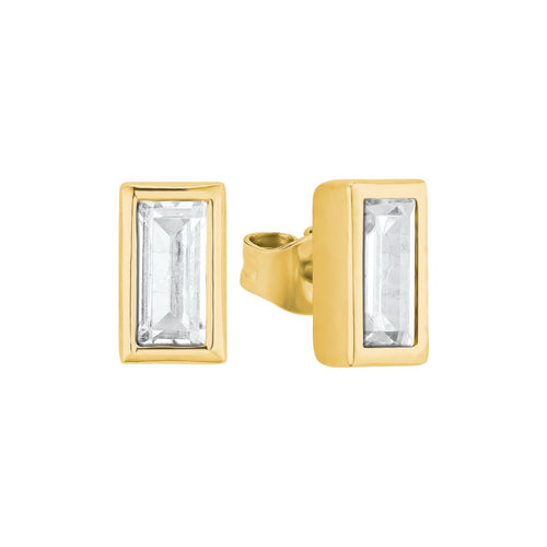 s.Oliver Jewel Damen Ohrringe Ohrstecker Silber goldfarben Zirkonia 2029364