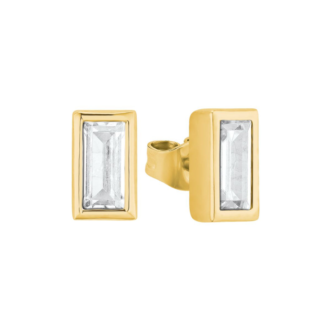 s.Oliver Jewel Damen Ohrringe Ohrstecker Silber goldfarben Zirkonia 2029364