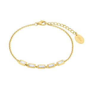 s.Oliver Jewel Damen Armband Armkette Silber gold Zirkonia 2029365