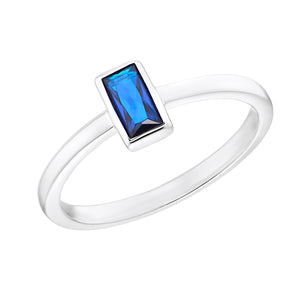 s.Oliver Jewel Damen Ring Silber 925 Zirkonia blau 203144