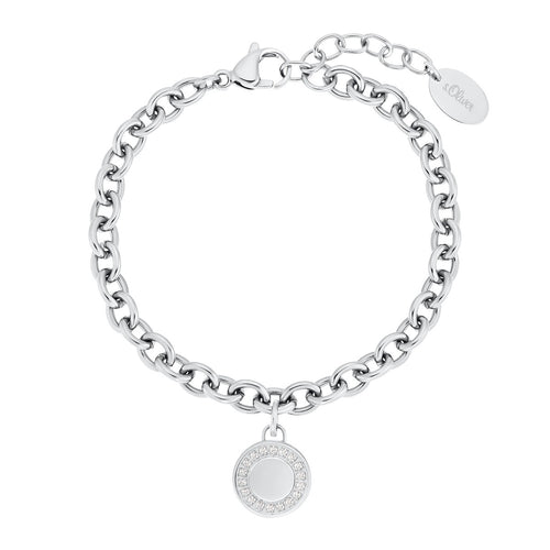 s.Oliver Jewel Damen Armband Edelstahl Silber Münze 2031480