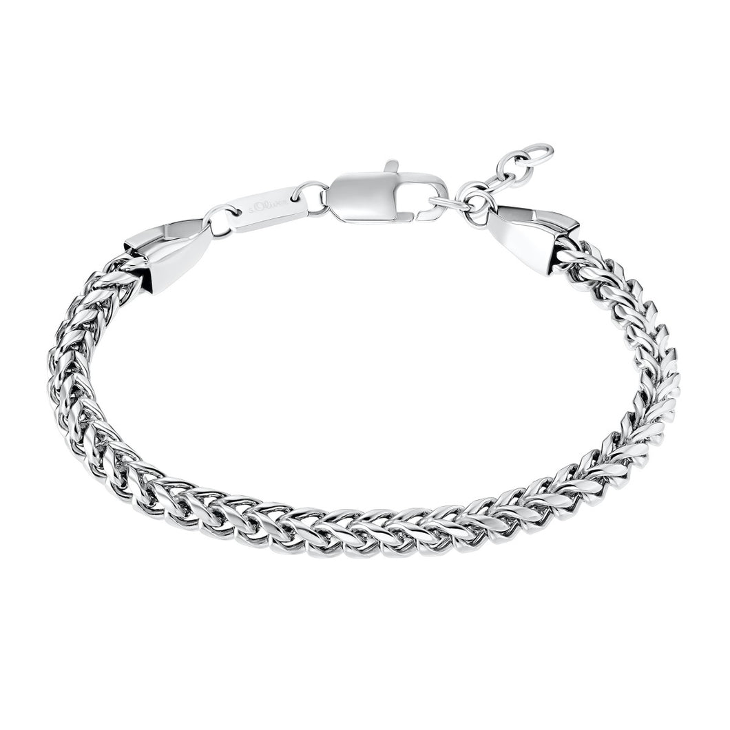 s.Oliver Jewel Herren Armband Armkette Edelstahl silber 2032542