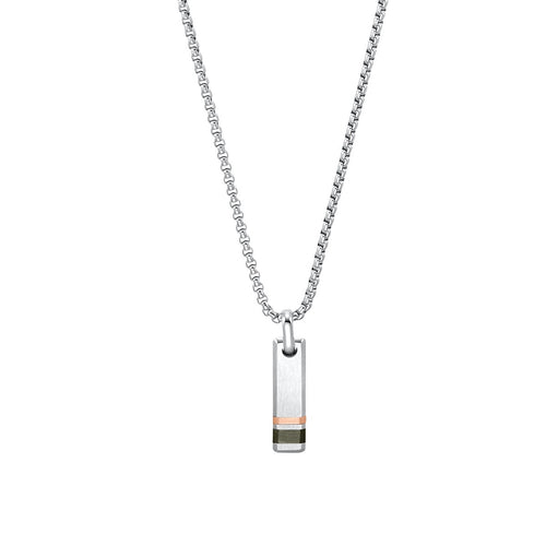 s.Oliver Jewel Herren Kette Edelstahl Anhänger zweifarbig 2032549