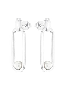 s.Oliver Jewel Damen Ohrringe Ohrhänger Silber Muschelkernperle 2033872