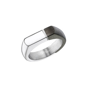 s.Oliver Jewel Herren Ring Edelstahl silber IP Gun 203397-1