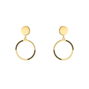 s.Oliver Jewel Damen Ohrringe Ohrhänger Silber 925 goldfarben Zirkonia 2034889