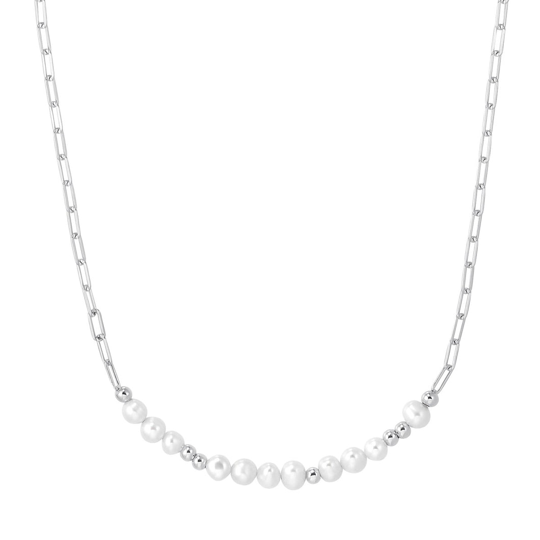 s.Oliver Jewel Damen Kette Halskette Collier Silber Perlen 2034890 –  Preiswert24