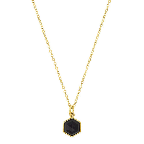 s.Oliver Jewel Damen Kette Halskette Silber goldfarben Zirkonia Hexagon 2034894