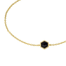 Laden Sie das Bild in den Galerie-Viewer, s.Oliver Jewel Damen Armband Armkette Silber goldfarben Zirkonia Hexagon 2034896