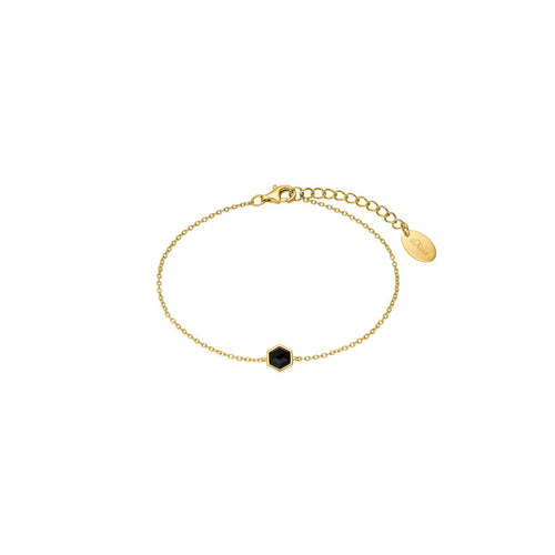 s.Oliver Jewel Damen Armband Armkette Silber goldfarben Zirkonia Hexagon 2034896