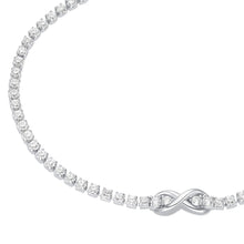 Laden Sie das Bild in den Galerie-Viewer, s.Oliver Jewel Damen Armband Armkette Silber Zirkonia Infinity 2034964