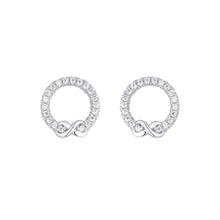 Laden Sie das Bild in den Galerie-Viewer, s.Oliver Jewel Damen Ohrringe Ohrstecker Silber Zirkonia Infinity 2034965