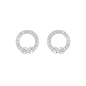 s.Oliver Jewel Damen Ohrringe Ohrstecker Silber Zirkonia Infinity 2034965