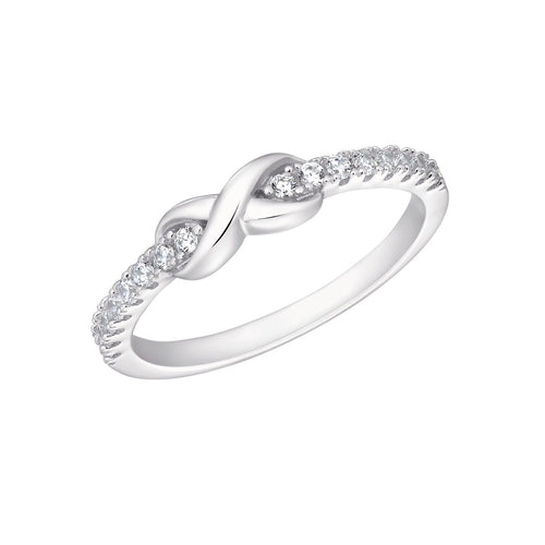 s.Oliver Jewel Damen Ring Silber 925 silber Zirkonia Infinity 203496