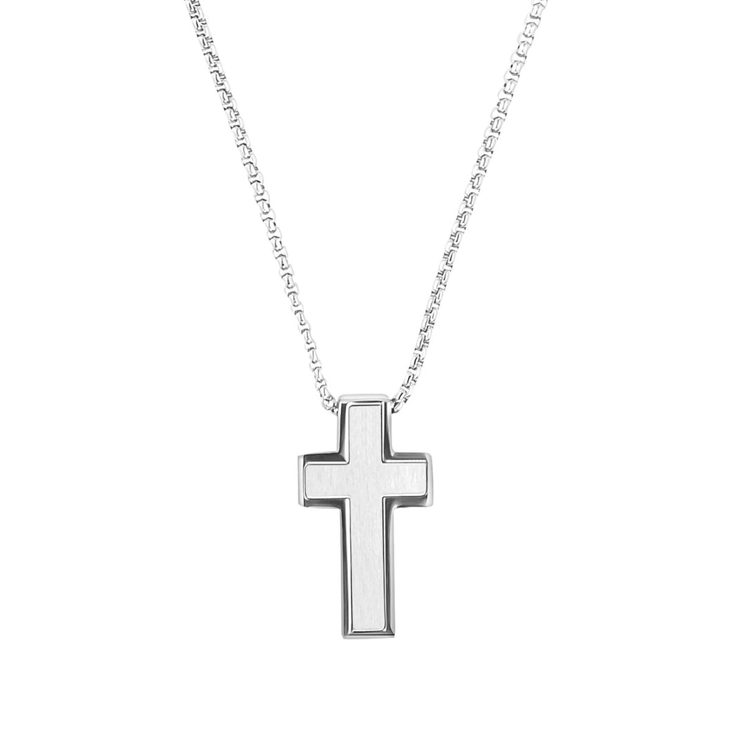 s.Oliver Jewel Herren Kette Edelstahl Kreuz 2035529