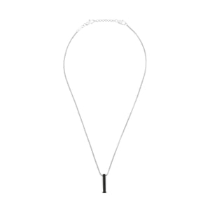 s.Oliver Jewel Herren Kette Leder Edelstahl silber Anhänger Barren 2035796