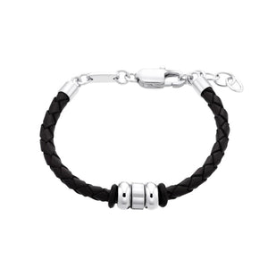 s.Oliver Jewel Kinder und Jugendliche Armband Edelstahl Leder Jungen 2035804