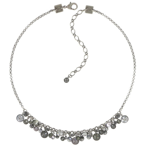 Konplott Halskette Collier Waterfalls grey antique silber