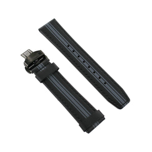Ingersoll Ersatzband für Uhren Leder sw / grau Faltschl. sw 22 mm
