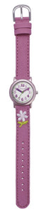 JACQUES FAREL Öko Kinder-Armbanduhr Analog Quarz Mädchen ORG 1111 Blume